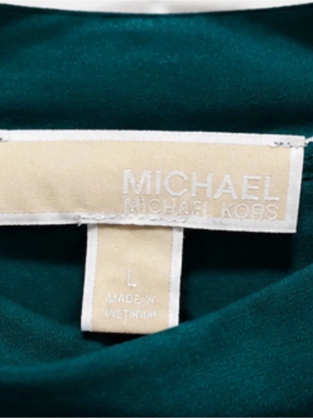 Michael Kors Teal Green Long Sleeve Blouse with Shoulder Buttons